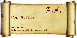 Pop Attila névjegykártya